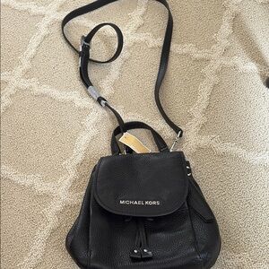 Michael Kors Black bag with Adjustable / removable Straps + short handle -nwt